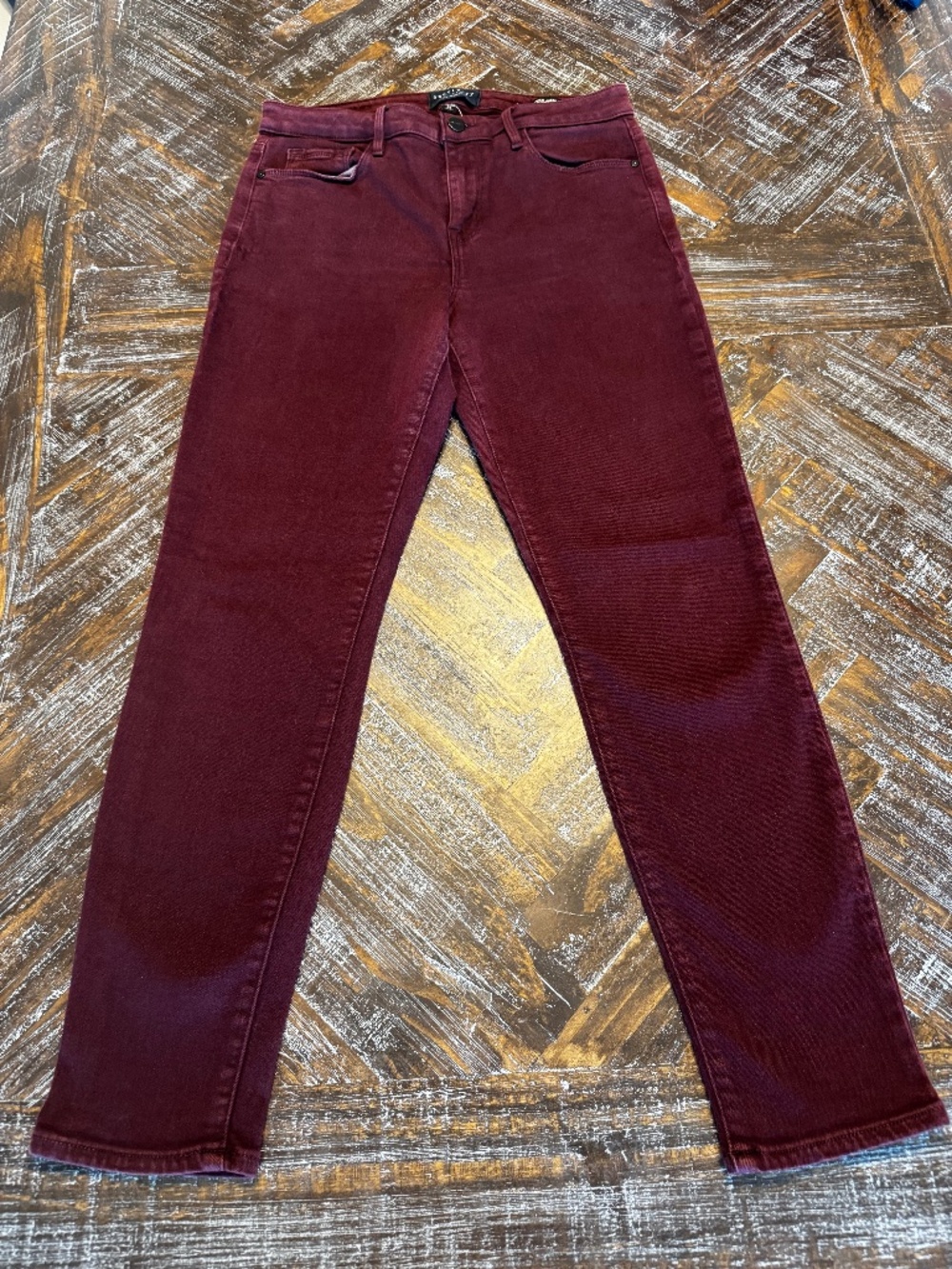 Sanctuary Burgundy Ankle Skinny Jeans Women’s Size 6 Stretch Denim